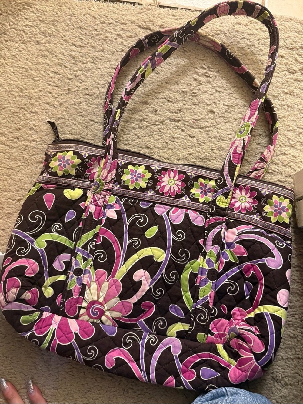 Vera Bradley purple punch tote - Picture 2 of 3